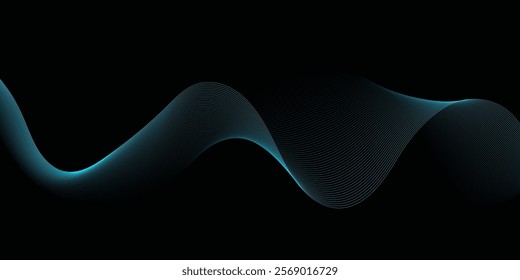 abstract, waves in shades of black merge smoothly, creating a dreamy ambiance with a perfect blend of fluidity and artistic expression. Digital frequency track equalizer. Stylized line art back