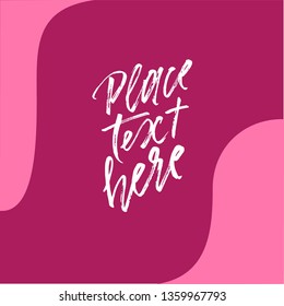 Abstract waves shapes and copy space in center on deep pink background for banner, card, brochure, invitation design.