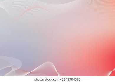 Abstract waves shapes with modern on red and blue background. Abstract waves element.
