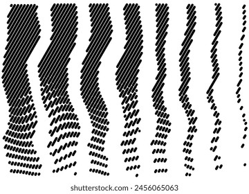 Abstract waves from straight black lines. Abstract waves. Black and white vector background for covers, posters, postcards