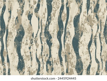 Abstract waves striped geometric shabby chic luxury pattern design for carpets, accent rugs, bedding, home decor, bathroom tiles.. Contemporary art vector illustration.