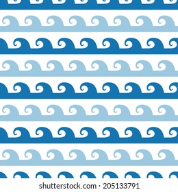 Abstract waves stripes seamless pattern background 