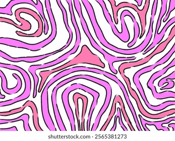 Abstract waves,, swirled brush strokes liquid background pattern vector illustration. Design for packaging, wall paper and banner.