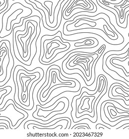 Abstract waves texture. Seamless graphic pattern. Isolated black and white texture. Seamless background for craft, collage, prints.