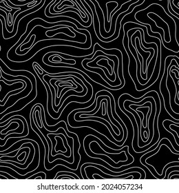 Abstract waves texture. Seamless graphic pattern. Isolated black and white texture. Seamless background for craft, collage, prints.