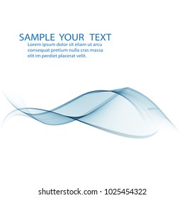 Abstract waves vector background vector with blue lines. Digital illustration.