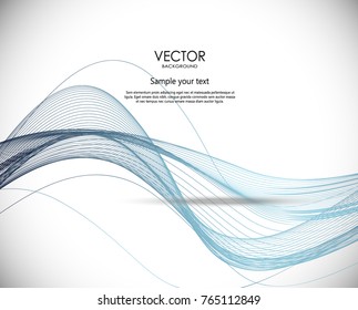 Abstract wave's vector background. Vector digital illustration
