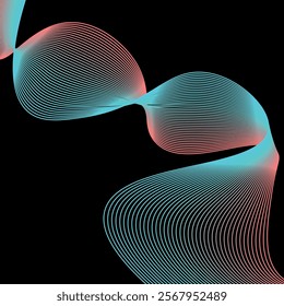 Abstract waves vector blend graphics