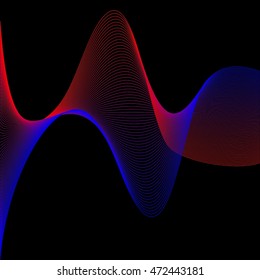 Abstract waves. Vector illustration