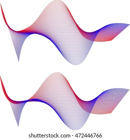 Abstract waves. Vector illustration