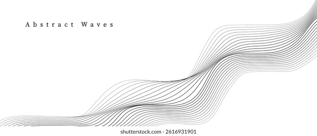 Abstract waves vector illustration. EPS10