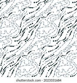 abstract waves vector stained glass style seamless art line pattern