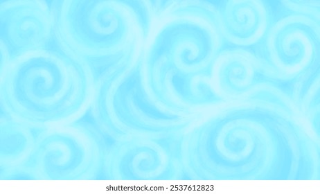  Abstract waves watercolor ocean landscape. Nature sea border ornament. Brush strokes blue seascape. Wallpaper hand drawn water surface wet texture illustration