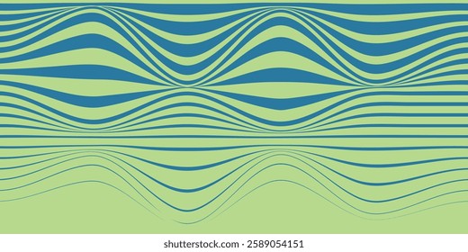 Abstract Waves in Yellow and Blue Creating a Contemporary Art Effect. Vivid abstract design featuring wavy lines in yellow and blue hues, creating a dynamic and artistic visual. Perfect for background