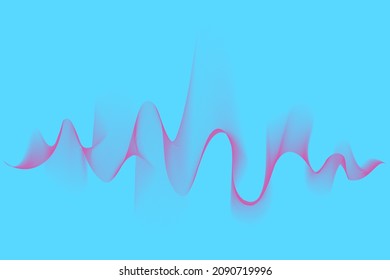 Abstract Wavey Blue Pink Background. Vector Modern Curve Motion Pattern