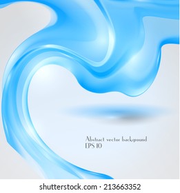 Abstract waving blue background. Eps 10 vector illustration.