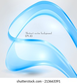 Abstract waving blue background. Eps 10 vector illustration.