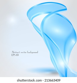 Abstract waving blue background. Eps 10 vector illustration.