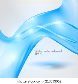 Abstract waving blue background. Eps 10 vector illustration.
