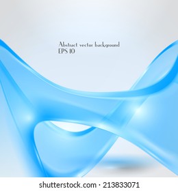 Abstract waving blue background. Eps 10 vector illustration.