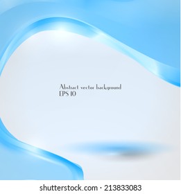 Abstract waving blue background. Eps 10 vector illustration.