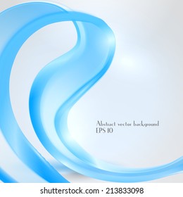 Abstract waving blue background. Eps 10 vector illustration.