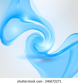 Abstract waving blue background. Eps 10 vector illustration.