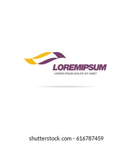 Abstract waving corporate logo