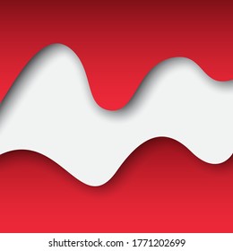 Abstract waving flag austria. Paper cut. Creative background for design card of the Austrian patriotic holiday. Graphic abstract background for a poster. Vector illustration of austrian flag. Banner