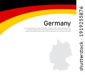 Abstract waving germany flag and mosaic map. Creative background for germany patriotic holiday card design. National poster. State german patriotic cover, flyer. Vector flat tricolor design