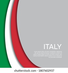 Abstract waving italy flag. Creative background in Italy flag colors for holiday card design. National Poster. State Italian patriotic cover, business booklet, flyer. Paper cut. Vector design