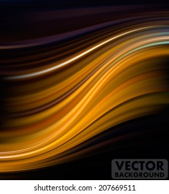 Abstract Waving Lights Vector Background
