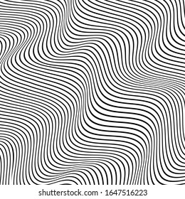 Abstract waving line geometric pattern background for cover, greeting card, flyer. fabric print textured design wallpaper. Creative vector illustration template