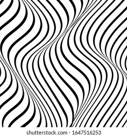 Abstract waving line geometric pattern background for cover, greeting card, flyer. fabric print textured design wallpaper. Creative vector illustration template