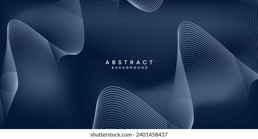 Abstract Waving Line Particle Technology Background. Modern gradient with glowing circles lines decoration background. for banner, website, header