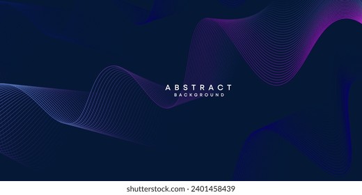 Abstract Waving Line Particle Technology Background. Modern gradient with glowing circles lines decoration background. for banner, website, header