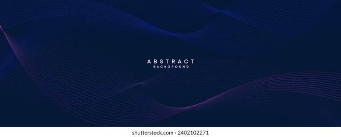 Abstract Waving Line Particle Technology Background. Modern gradient with glowing circles lines decoration background for banner, website, header