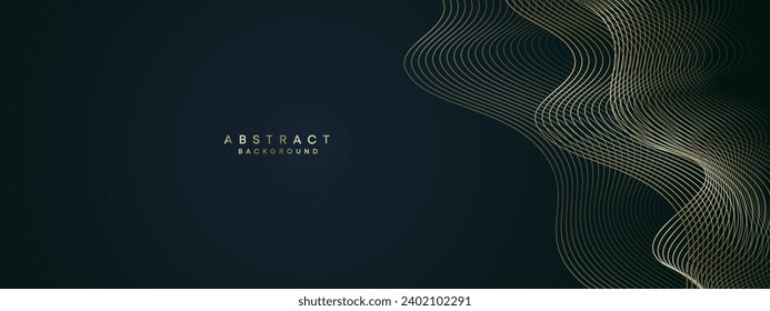 Abstract Waving Line Particle Technology Background. Modern gradient with glowing circles lines decoration background for banner, website, header