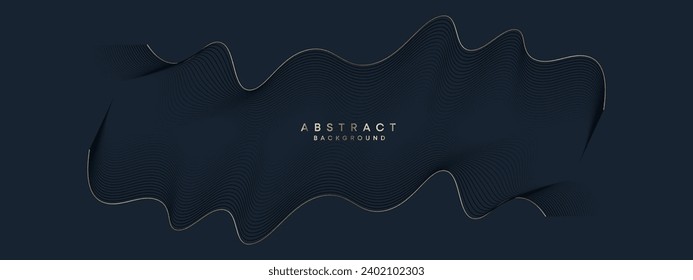 Abstract Waving Line Particle Technology Background. Modern gradient with glowing circles lines decoration background for banner, website, header