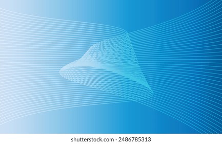 Abstract Waving Line Particle Technology Background with Glowing Wave Shiny Moving Lines Design Element