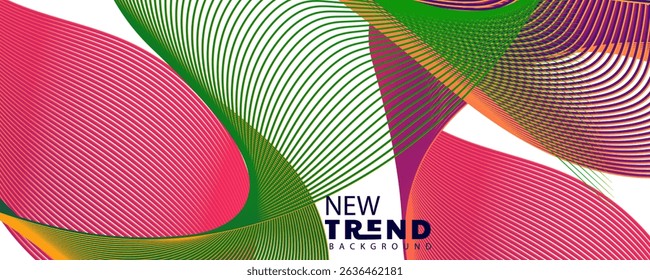Abstract Waving Line Particle Technology Background, wave line abstract background, gradient wave line abstract background