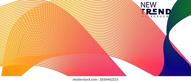 Abstract Waving Line Particle Technology Background, wave line abstract background, gradient wave line abstract background
