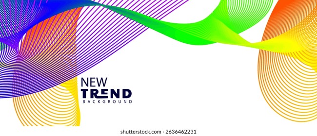 Abstract Waving Line Particle Technology Background, wave line abstract background, gradient wave line abstract background