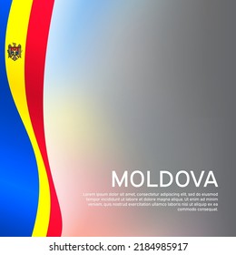 Abstract waving moldova flag. State patriotic moldavian cover, flyer. Creative background for moldova patriotic holiday card design. National poster. Business booklet. Vector design