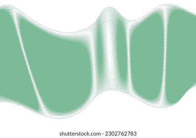 Abstract Waving Particle Technology Background Design. Abstract wave moving dots flow particles, hi-tech and big data background design for brochures, flyers, magazine, business card, banner. green 