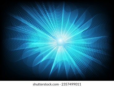 Abstract Waving Particle Technology Background Design. hi-tech and big data background design for brochures, flyers, magazine, business card, banner. Vector, Background Template.