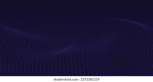 Abstract Waving Particle Technology Background Design. Abstract wave moving dots flow particles, hi-tech and big data background design for brochures, flyers, magazine, business card, banner. 