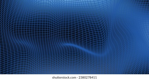 Abstract Waving Particle Technology Background Design. Abstract wave moving dots flow particles, hi-tech and big data background design for brochures, flyers, magazine, business card, banner.