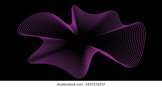 Abstract Waving Particle Technology Background Design. Abstract wave moving dots flow particles, hi-tech and big data background design for brochures, flyers, magazine, business card, banner
