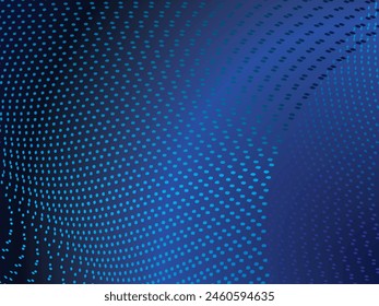 Abstract Waving Particle Technology Background Design. Abstract wave moving point flow particles, high tech and big data background design for brochure, flyer, magazine, business card, banner, etc.